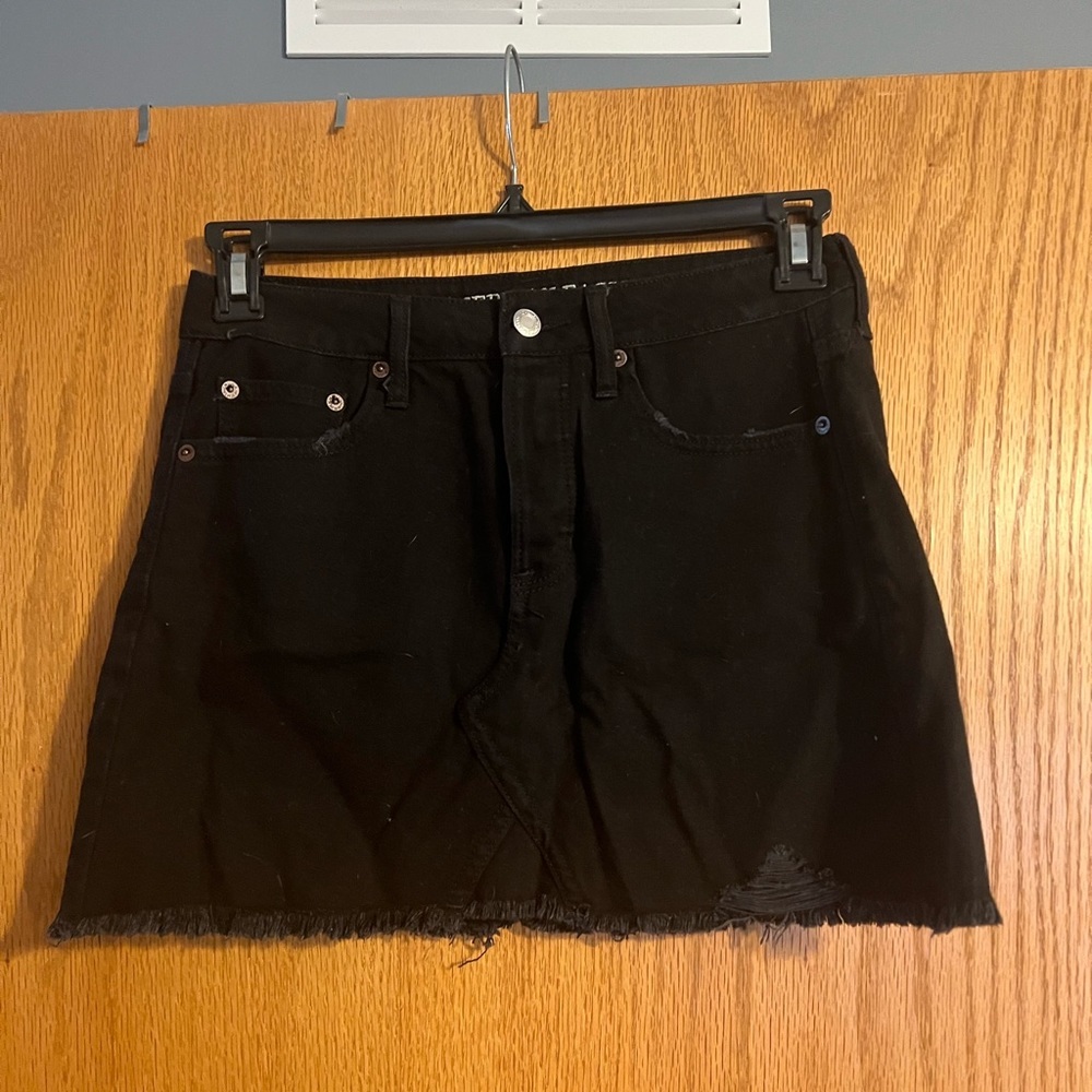 American Eagle Black Jean Skirt